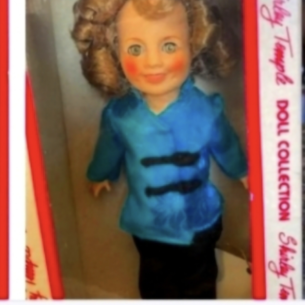 Vintage Style Blue Outfit Doll with Accessories